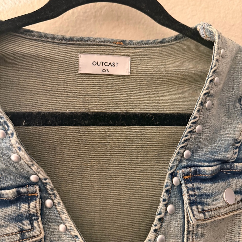 Outcast RANDI LONG SLEEVE TOP DENIM XXS - Picture 7 of 11